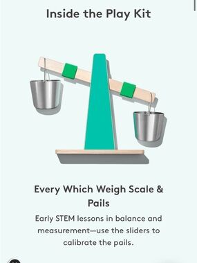 Lovevery Learning Weigh Scale & Pails - Montessori